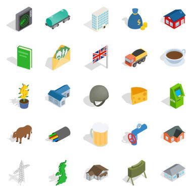 Kazanan Icons set, izometrik stili