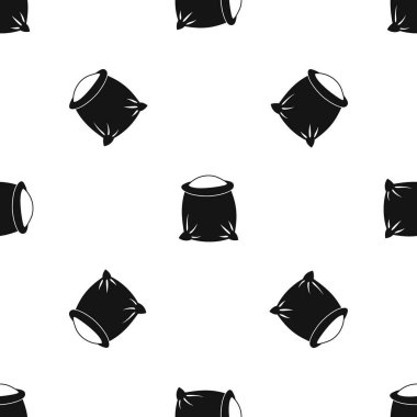 Çuval un desen sorunsuz siyah tam