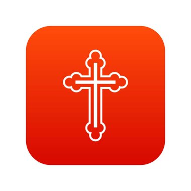 Haç simgesi dijital kırmızı
