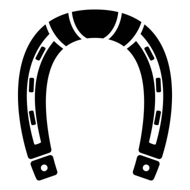 At nalı simgesi, basit siyah stil