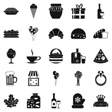 Ödül Icons set, basit tarzı