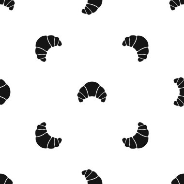 Kruvasan desen sorunsuz siyah