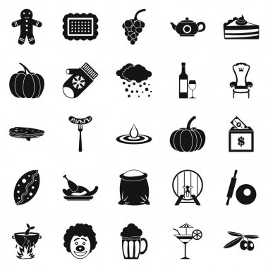 Cömertlik Icons set, basit tarzı