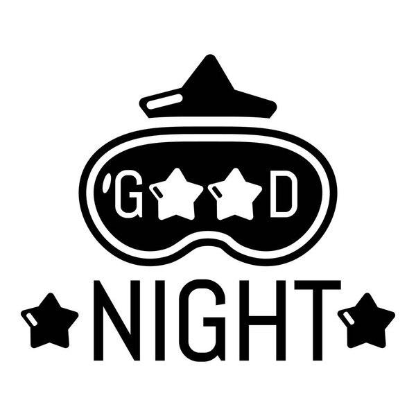Good night icon, simple style