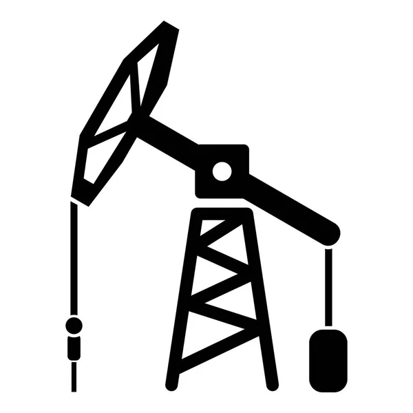 Πετρελαίου εξέδρας εικονίδιο, απλό στυλ μαύρο — Διανυσματικό Αρχείο