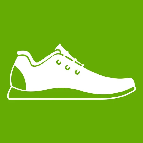 Спорт взуття значок зелений — стоковий вектор