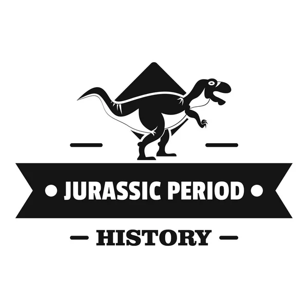 Jurassic history logo, simple black style — Stock Vector