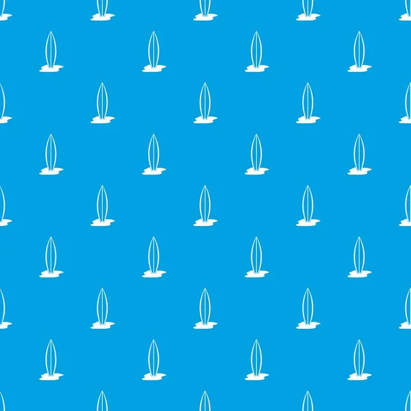 Sörf tahtası deseni kesintisiz mavi — Stok Vektör