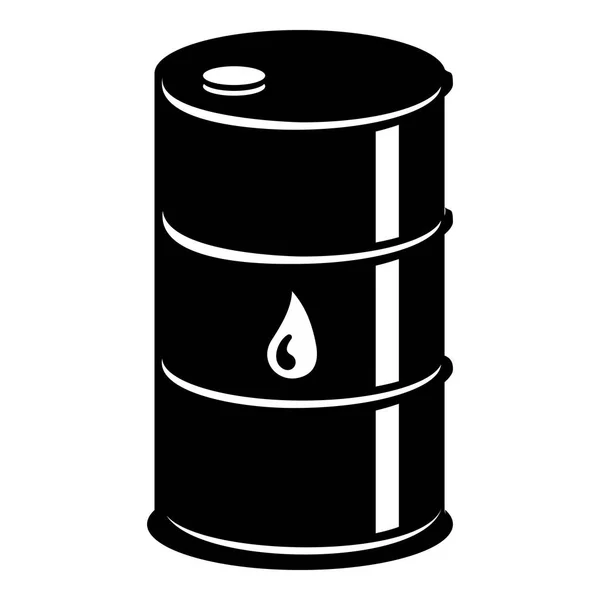 Barel ropy ikona, jednoduché černé styl — Stockový vektor