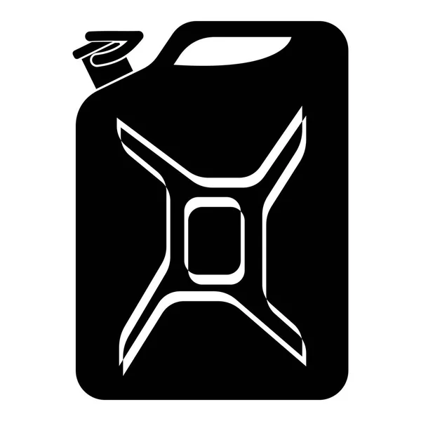 Ikona kanister, prostym stylu czarny — Wektor stockowy