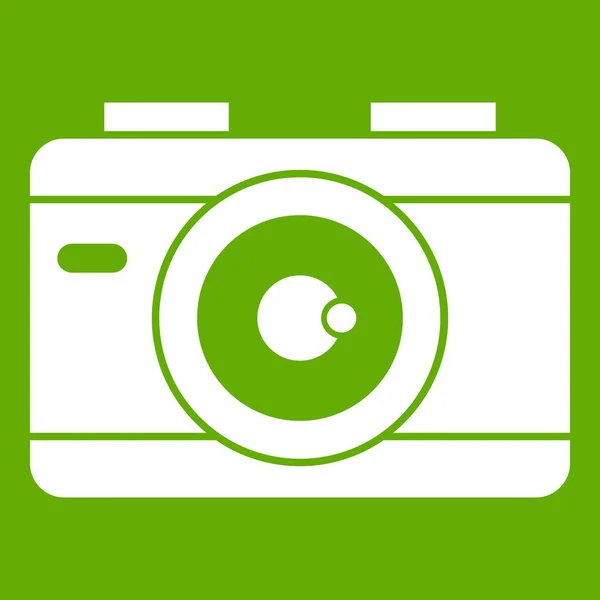 Ikona kamery zdjęcie zielony — Wektor stockowy