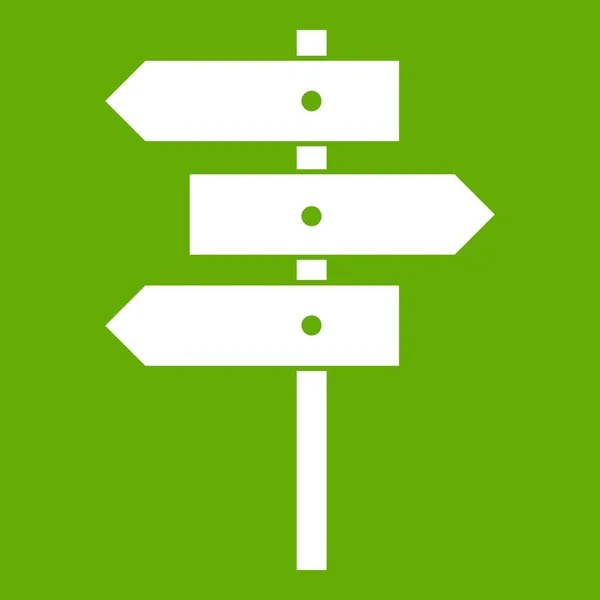 Yön işaretleri simgesi yeşil — Stok Vektör