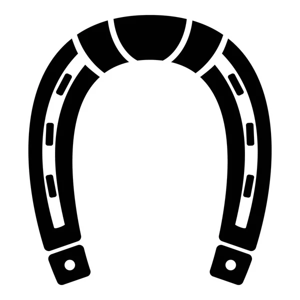 Horseshoe icon, simple black style — Stock Vector