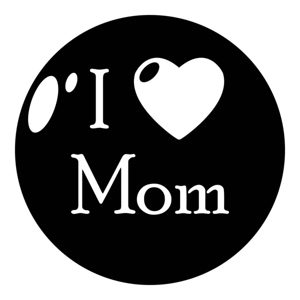 Szerelem anya ikon, egyszerű stílus — Stock Vector