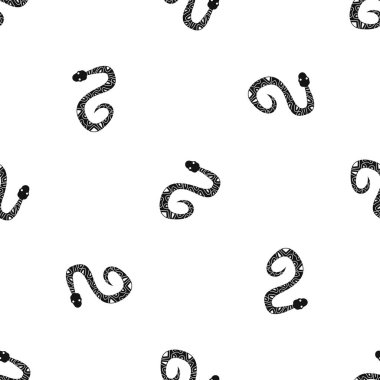 Sorunsuz siyah yılan desen