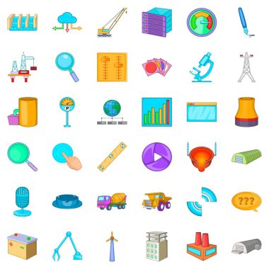 İngiliz anahtarı Icons set, karikatür tarzı