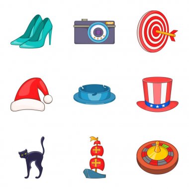 Pazar Icons set, karikatür tarzı göstermek