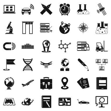 Pusula Icons set, basit tarzı