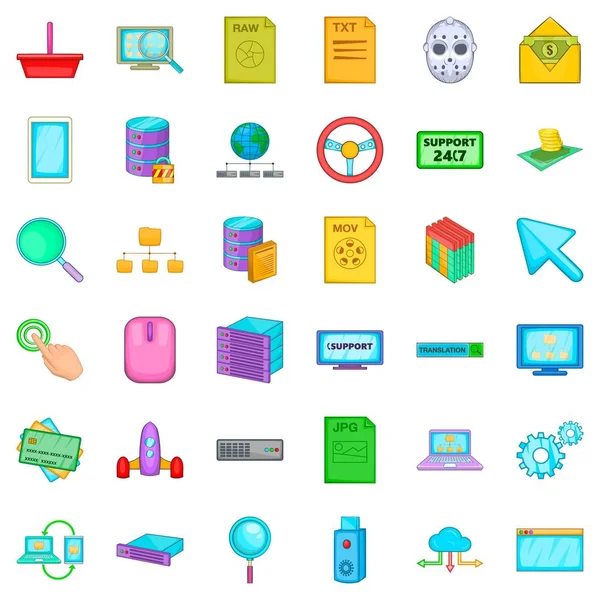 Çeviri Icons set, karikatür tarzı