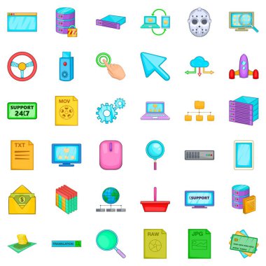 Arama Icons set, karikatür tarzı