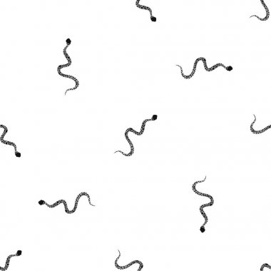 Yılan kıvranma desen sorunsuz siyah