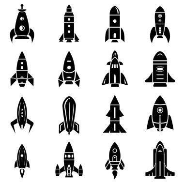 Roket Icons set, basit tarzı