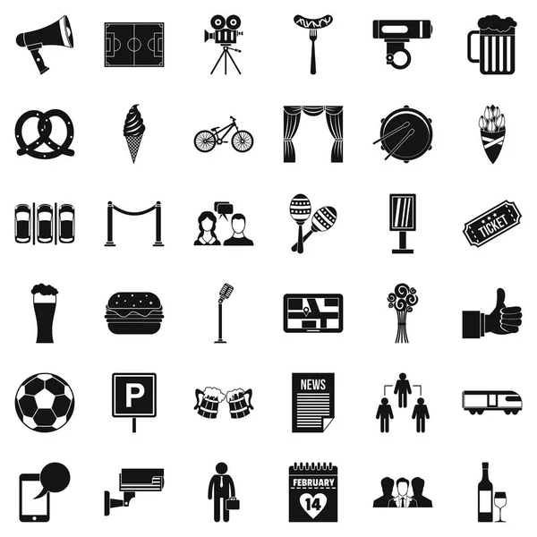 Development icons set, simple style — Stock Vector