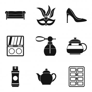 Görünüm Icons set, basit tarzı