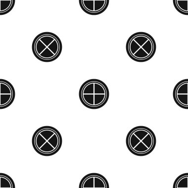 Yuvarlak pencere desen sorunsuz siyah beyaz