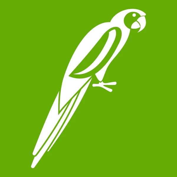 Papoušek ikona zelená — Stockový vektor