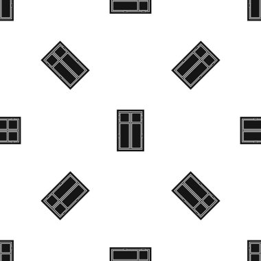 Ahşap pencere desen sorunsuz siyah