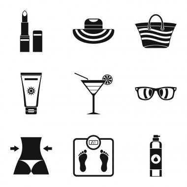 İnce Icons set, basit tarzı