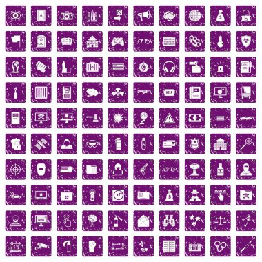 simgeler kesmek 100 grunge mor ayarla