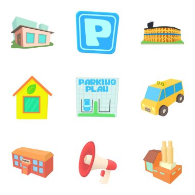 Sosyal yapı simgeler ayarla, tarzı çizgi film