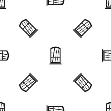 Beyaz dar pencere desen sorunsuz siyah