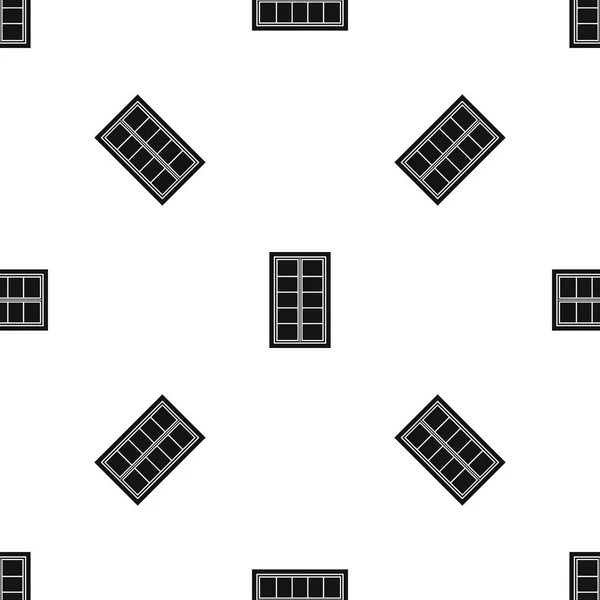 木格子窗花纹无缝黑色 — 图库矢量图片