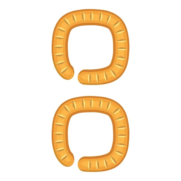 Znak dwukropka chleb ikona, stylu cartoon — Wektor stockowy