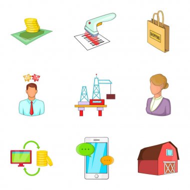 Devlet iş simgeler kümesi, karikatür tarzı