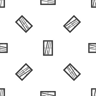 Kapalı pencere desen sorunsuz siyah