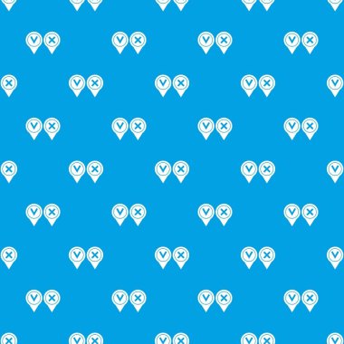 Kene olumlu ve olumsuz desen kesintisiz mavi