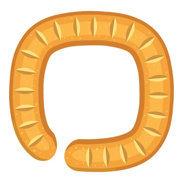 Signo circular icono del pan, estilo de dibujos animados — Archivo Imágenes Vectoriales