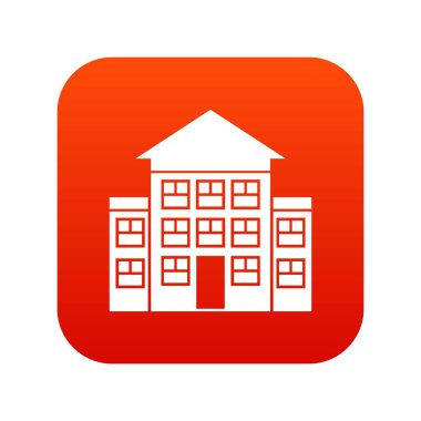 Banka bina simgesini dijital kırmızı