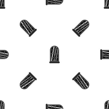 Beyaz pencere çerçeve desen sorunsuz siyah