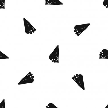 İnsan Burun piercing ile desen sorunsuz siyah