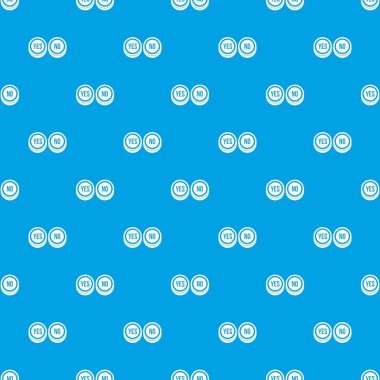 Yuvarlak işaretleri Evet ve Hayır desen kesintisiz mavi