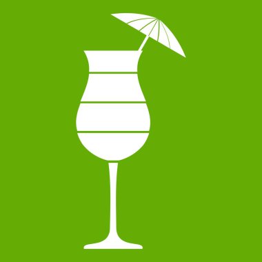 Şemsiye simgesi yeşil kokteyl katmanlı