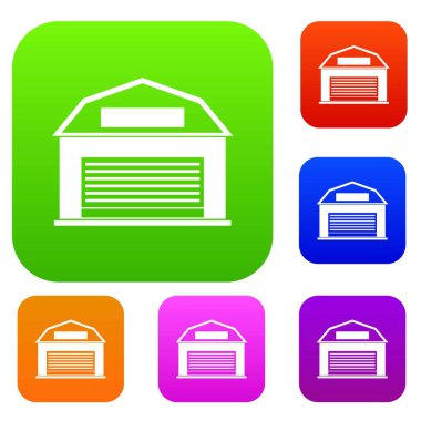 Endüstriyel Bina set renk koleksiyonu