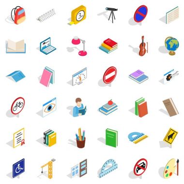 Sabıka simgeleri ayarlandı, izometrik biçim