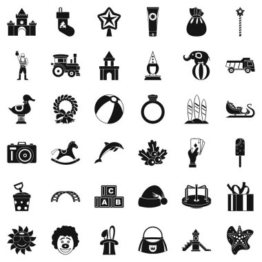 Palyaço Icons set, basit tarzı