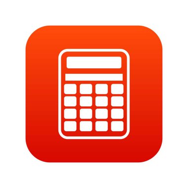 Hesap makinesi simge dijital kırmızı